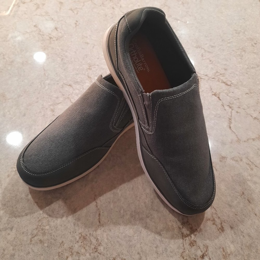 Croft & Barrow Men's Ortholite Casual Slip-On Shoes  Size 13 Gray New